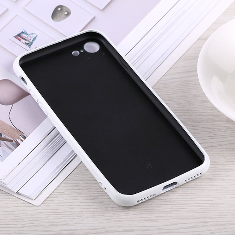 Fashion Heart Pattern Anti-scratch Gradient Color Glass Protection Case For iPhone SE 2020 & 8 & 7