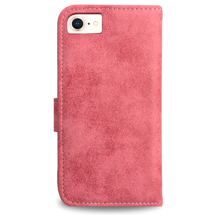 For iPhone SE 2020 & 8 & 7 & 6 & 6s Zipper Earphones Storage Magnetic Frosted Leather Case with Holder & Card Slots & Wallet