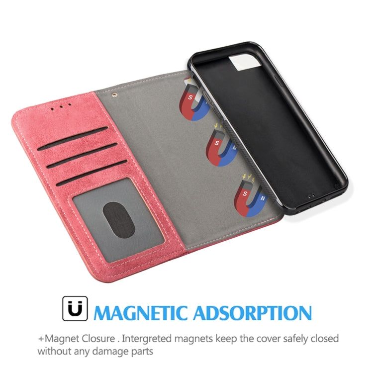 For iPhone SE 2020 & 8 & 7 & 6 & 6s Zipper Earphones Storage Magnetic Frosted Leather Case with Holder & Card Slots & Wallet