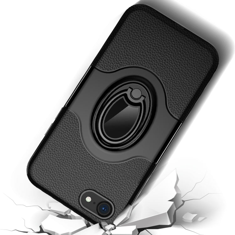 For iPhone SE 2020 & 8 & 7 Dropproof Full Coverage Protective Case Cover with Rotatable Ring Holder