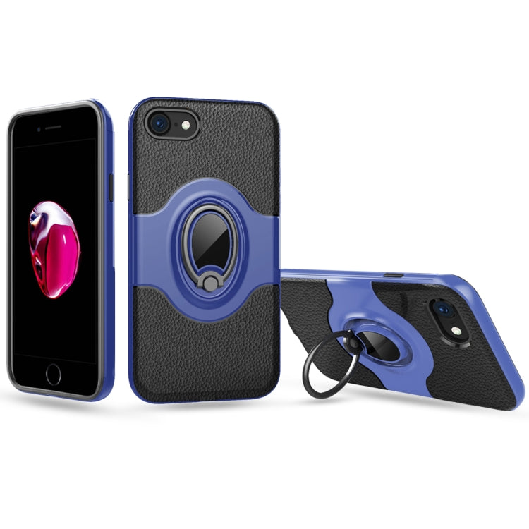 For iPhone SE 2020 & 8 & 7 Dropproof Full Coverage Protective Case Cover with Rotatable Ring Holder