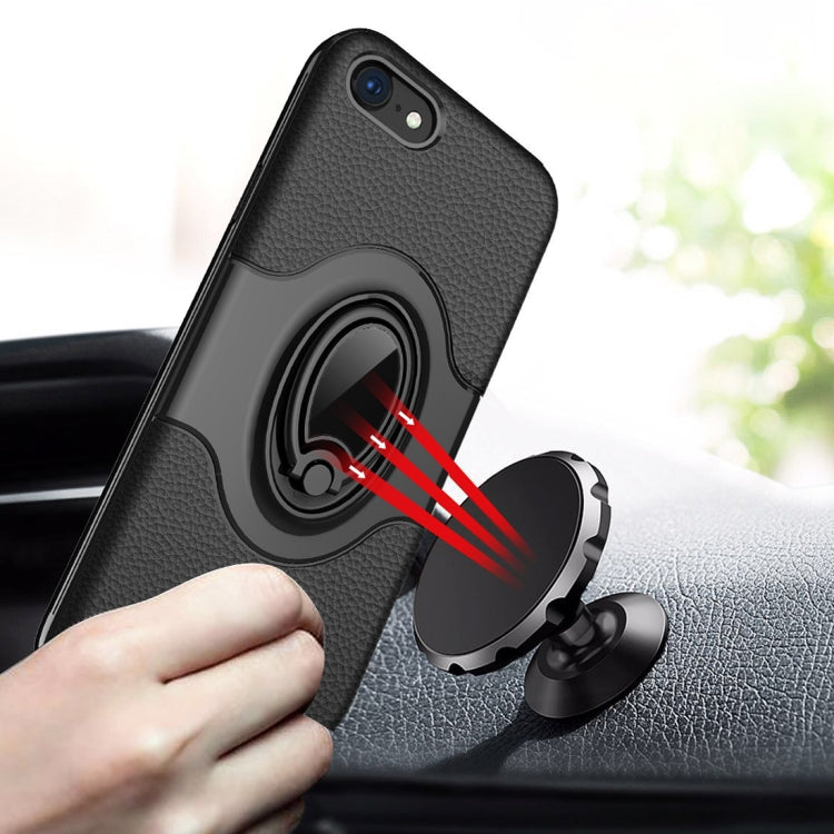 For iPhone SE 2020 & 8 & 7 Dropproof Full Coverage Protective Case Cover with Rotatable Ring Holder