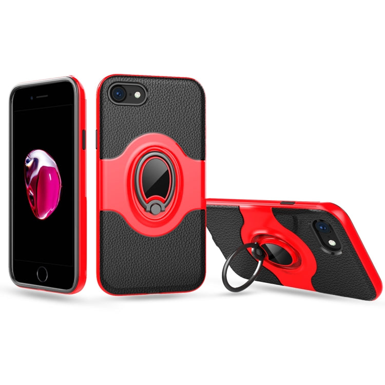For iPhone SE 2020 & 8 & 7 Dropproof Full Coverage Protective Case Cover with Rotatable Ring Holder
