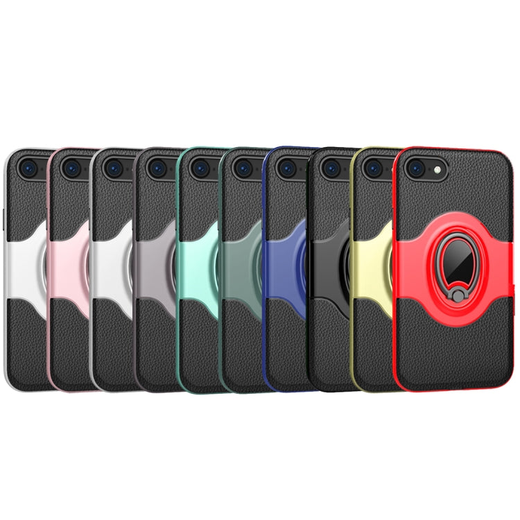 For iPhone SE 2020 & 8 & 7 Dropproof Full Coverage Protective Case Cover with Rotatable Ring Holder