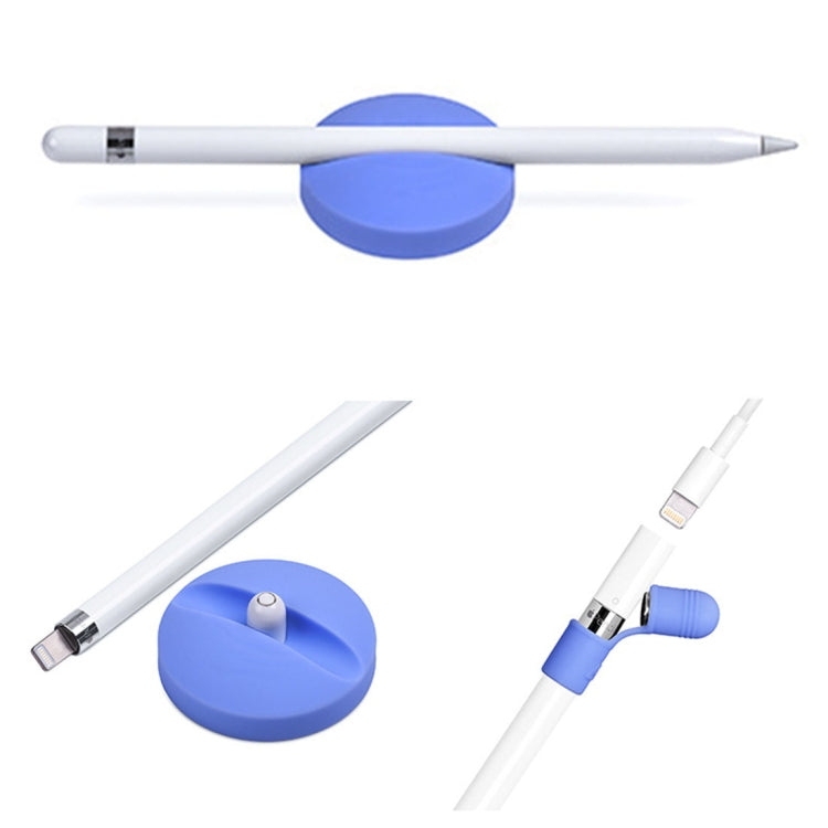 For Apple Pencil Creative Anti-lost (Pencil Cap + Storage Pencil Holder) TouchPen Silicone Protective Cap Set