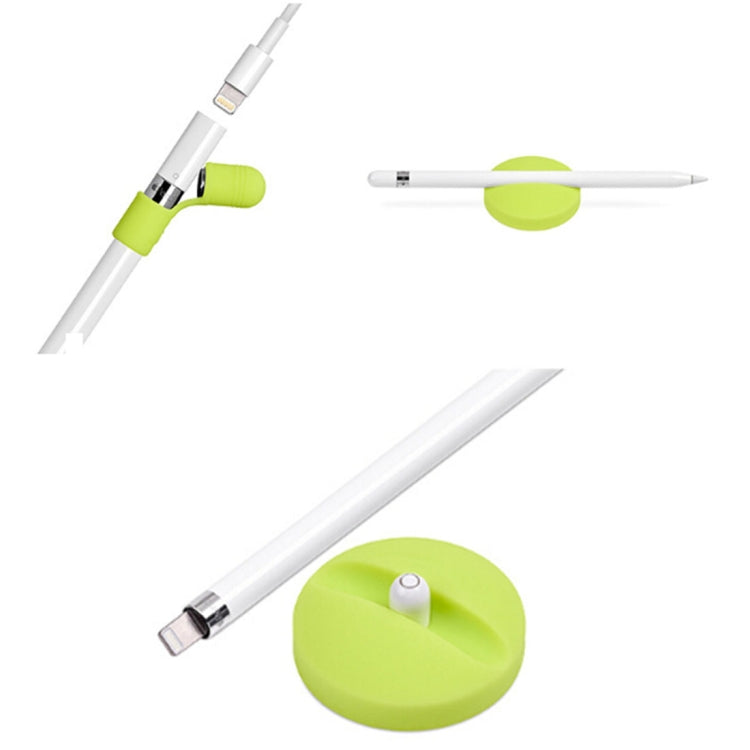 For Apple Pencil Creative Anti-lost (Pencil Cap + Storage Pencil Holder) TouchPen Silicone Protective Cap Set