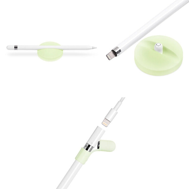 For Apple Pencil Creative Anti-lost (Pencil Cap + Storage Pencil Holder) TouchPen Silicone Protective Cap Set