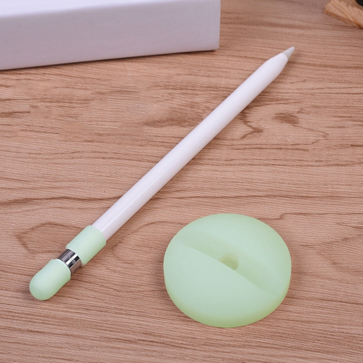 For Apple Pencil Creative Anti-lost (Pencil Cap + Storage Pencil Holder) TouchPen Silicone Protective Cap Set