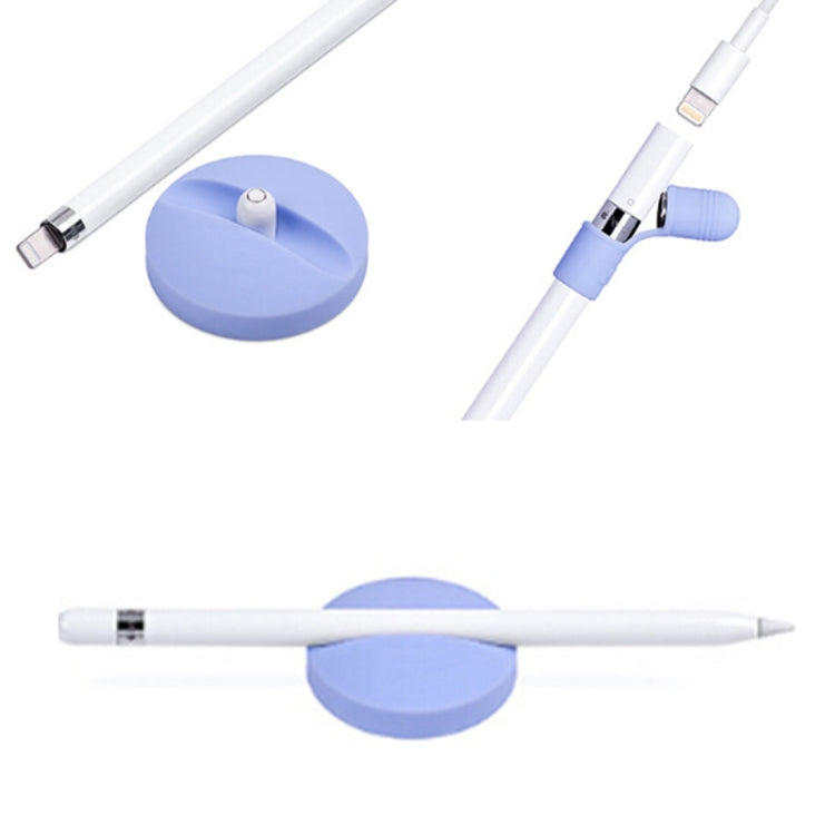 For Apple Pencil Creative Anti-lost (Pencil Cap + Storage Pencil Holder) TouchPen Silicone Protective Cap Set