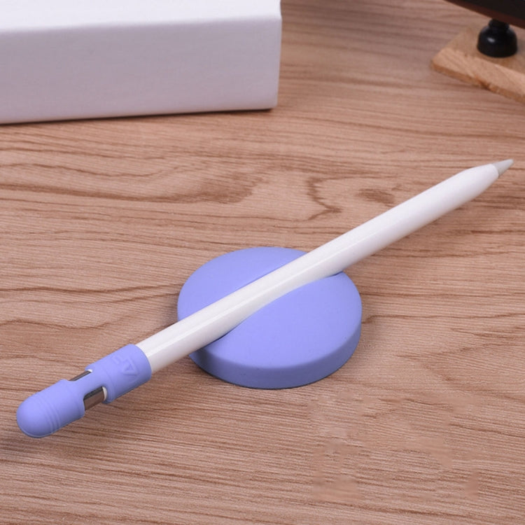 For Apple Pencil Creative Anti-lost (Pencil Cap + Storage Pencil Holder) TouchPen Silicone Protective Cap Set