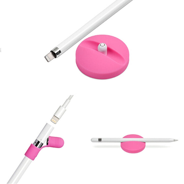 For Apple Pencil Creative Anti-lost (Pencil Cap + Storage Pencil Holder) TouchPen Silicone Protective Cap Set