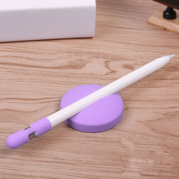 For Apple Pencil Creative Anti-lost (Pencil Cap + Storage Pencil Holder) TouchPen Silicone Protective Cap Set