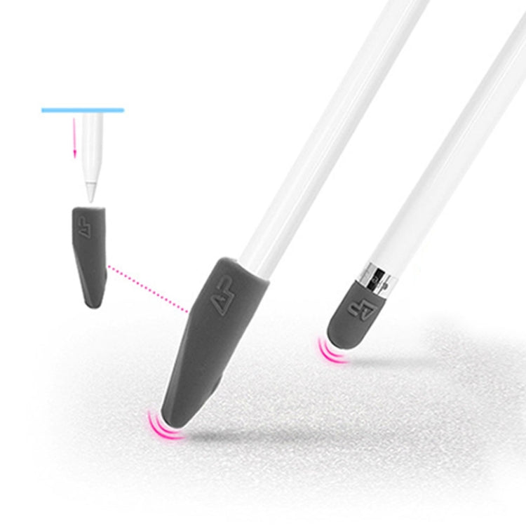 For Apple Pencil Creative 4 in 1 Anti-lost (Pencil Cap + Pencil Point + 2*Penholder Cover) TouchPen Silicone Protective Set