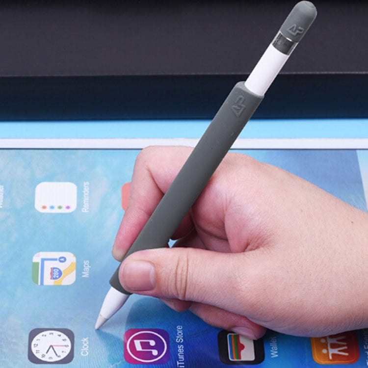 For Apple Pencil Creative 4 in 1 Anti-lost (Pencil Cap + Pencil Point + 2*Penholder Cover) TouchPen Silicone Protective Set