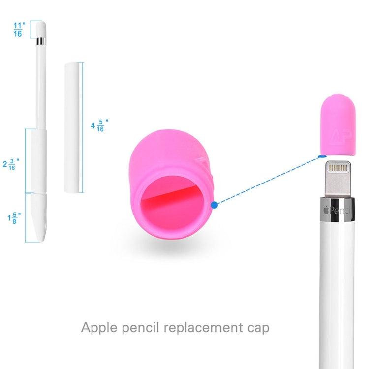 For Apple Pencil Creative 4 in 1 Anti-lost (Pencil Cap + Pencil Point + 2*Penholder Cover) TouchPen Silicone Protective Set