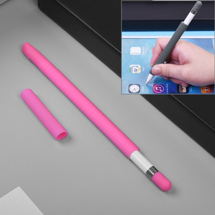 For Apple Pencil Creative 4 in 1 Anti-lost (Pencil Cap + Pencil Point + 2*Penholder Cover) TouchPen Silicone Protective Set