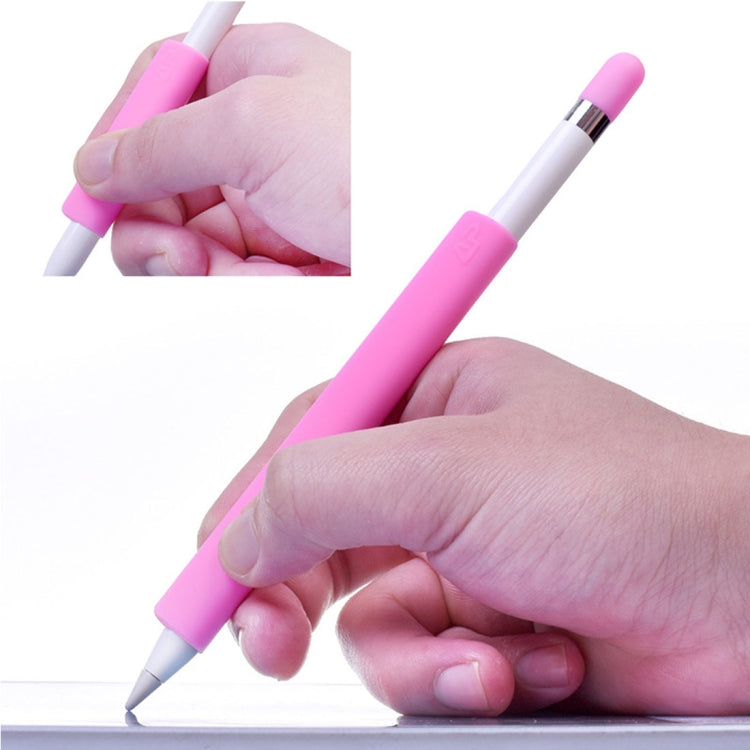 For Apple Pencil Creative 4 in 1 Anti-lost (Pencil Cap + Pencil Point + 2*Penholder Cover) TouchPen Silicone Protective Set
