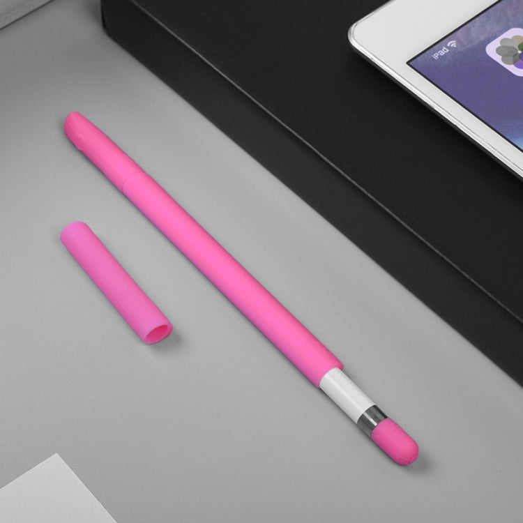 For Apple Pencil Creative 4 in 1 Anti-lost (Pencil Cap + Pencil Point + 2*Penholder Cover) TouchPen Silicone Protective Set