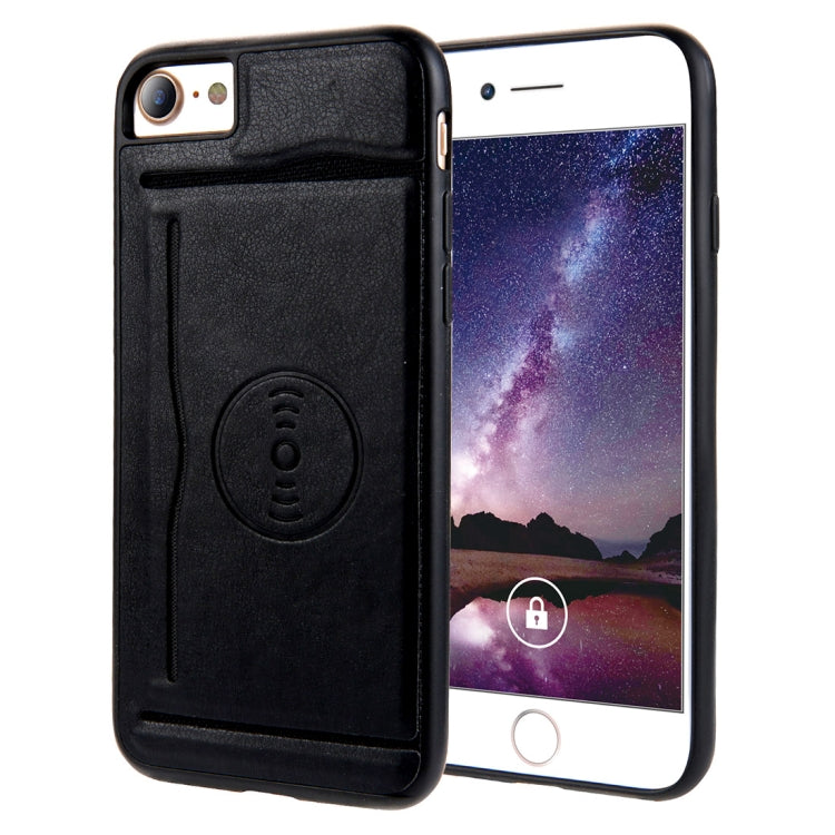 For iPhone SE 2020 & 8 & 7 Retro Crazy Horse Texture PU Leather Case with Holder & Card Slots & Hidden Back Sheet Iron