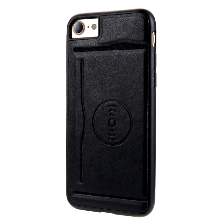 For iPhone SE 2020 & 8 & 7 Retro Crazy Horse Texture PU Leather Case with Holder & Card Slots & Hidden Back Sheet Iron