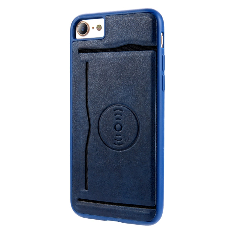 For iPhone SE 2020 & 8 & 7 Retro Crazy Horse Texture PU Leather Case with Holder & Card Slots & Hidden Back Sheet Iron