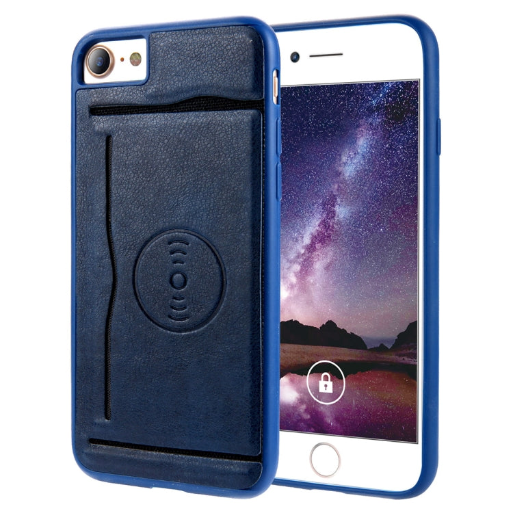 For iPhone SE 2020 & 8 & 7 Retro Crazy Horse Texture PU Leather Case with Holder & Card Slots & Hidden Back Sheet Iron