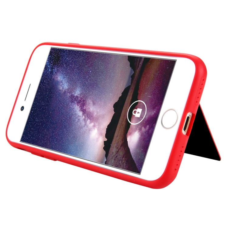 For iPhone SE 2020 & 8 & 7 Retro Crazy Horse Texture PU Leather Case with Holder & Card Slots & Hidden Back Sheet Iron