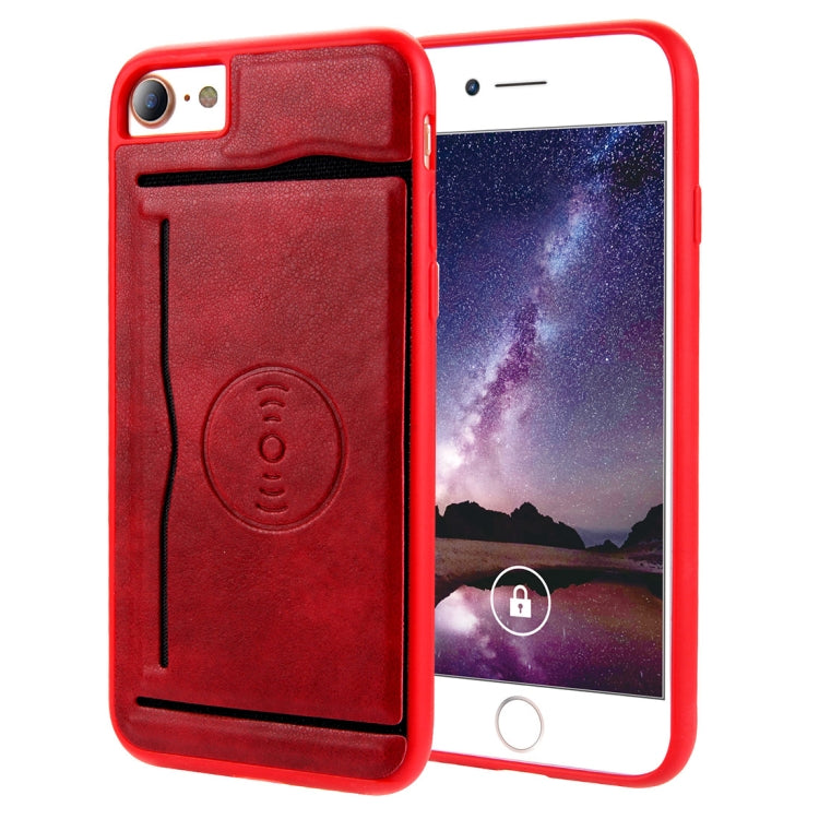 For iPhone SE 2020 & 8 & 7 Retro Crazy Horse Texture PU Leather Case with Holder & Card Slots & Hidden Back Sheet Iron