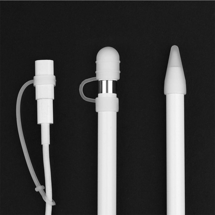 For Apple Pencil / iPad Pro 3 in 1 Anti-lost (Pencil Cap + Pencil Point + Adapter) TouchPen Silicone Protective Set