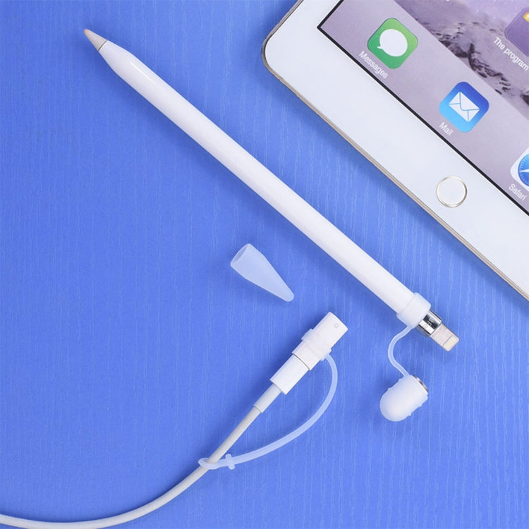 For Apple Pencil / iPad Pro 3 in 1 Anti-lost (Pencil Cap + Pencil Point + Adapter) TouchPen Silicone Protective Set