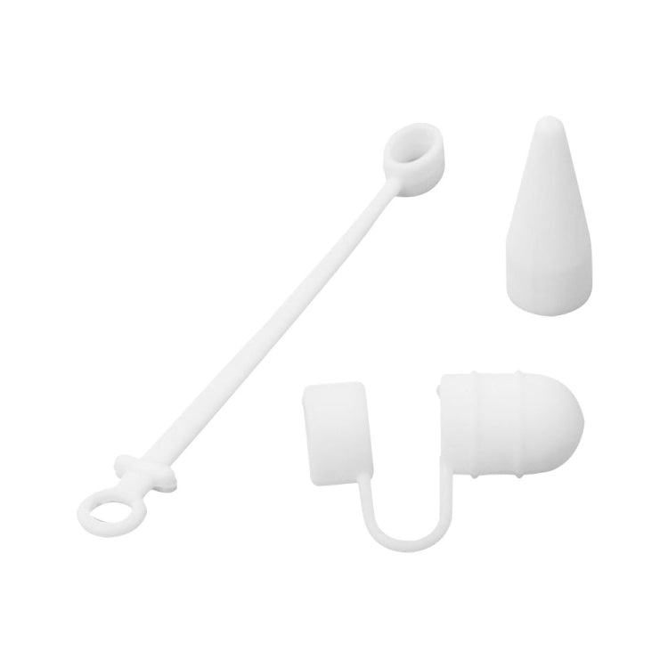 For Apple Pencil / iPad Pro 3 in 1 Anti-lost (Pencil Cap + Pencil Point + Adapter) TouchPen Silicone Protective Set