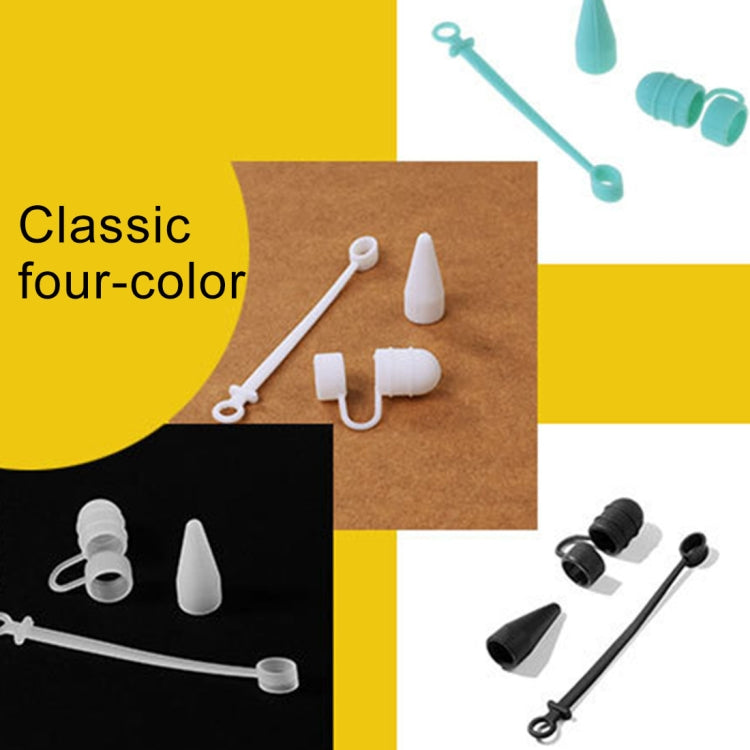 For Apple Pencil / iPad Pro 3 in 1 Anti-lost (Pencil Cap + Pencil Point + Adapter) TouchPen Silicone Protective Set