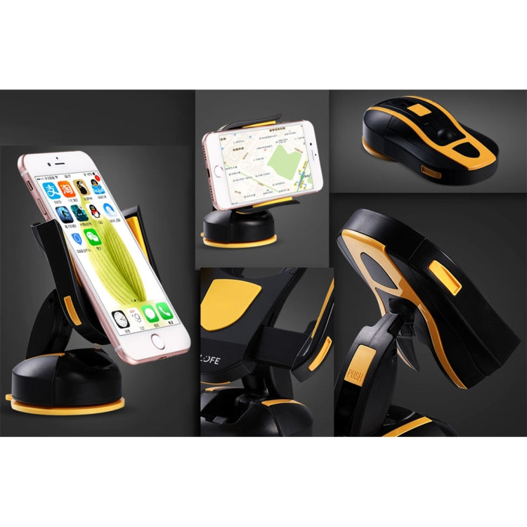 TOTUDESIGN CT12-Sports Car Style Universal 360 Degree Rotation Cohesive Silicone Car Mount 3.5-6.0 inch Phone Holder, For iPhone, Galaxy, Sony, Lenovo, HTC, Huawei, and other Smartphones