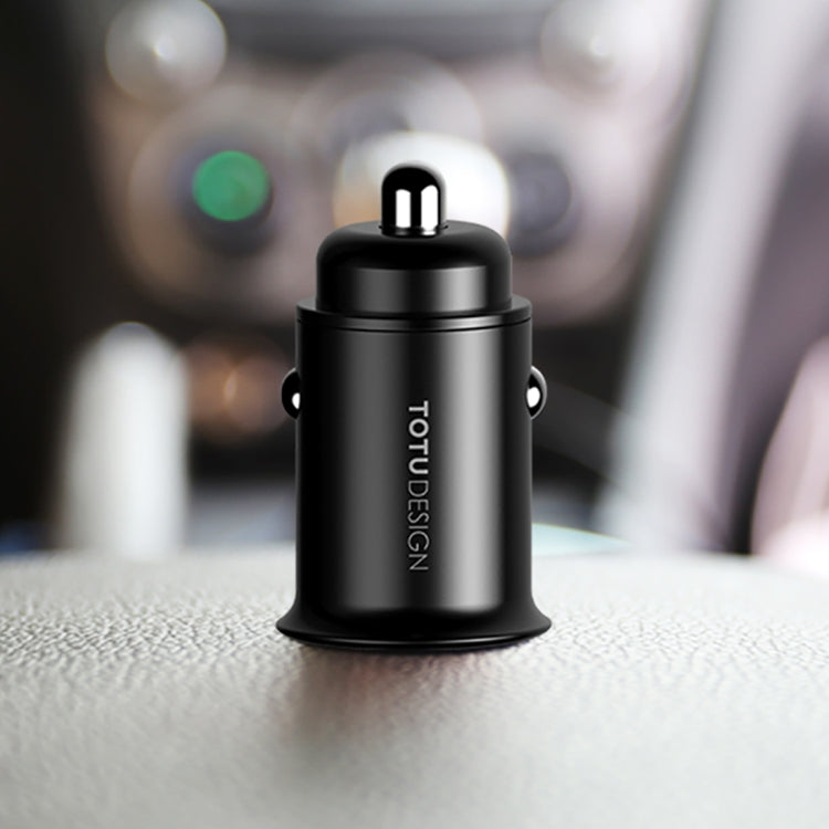 TOTUDESIGN 4.8A Dual Ports Metal Shell Smart Fast Charger Mini Car Charger, For Tablet, iPad, iPhone, Galaxy, Sony, Lenovo, HTC, Huawei, and other Smartphones(Black)