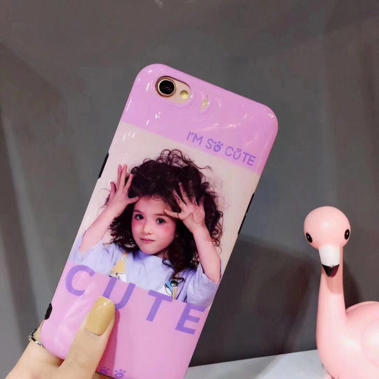 For iPhone SE 2020 & 8 & 7 IMD Cute Girl Pattern Soft Protective Back Case