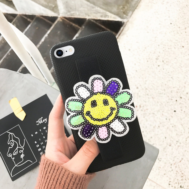 For iPhone 8 & 7 Protective Back Case Cover with Sunflower Wristband