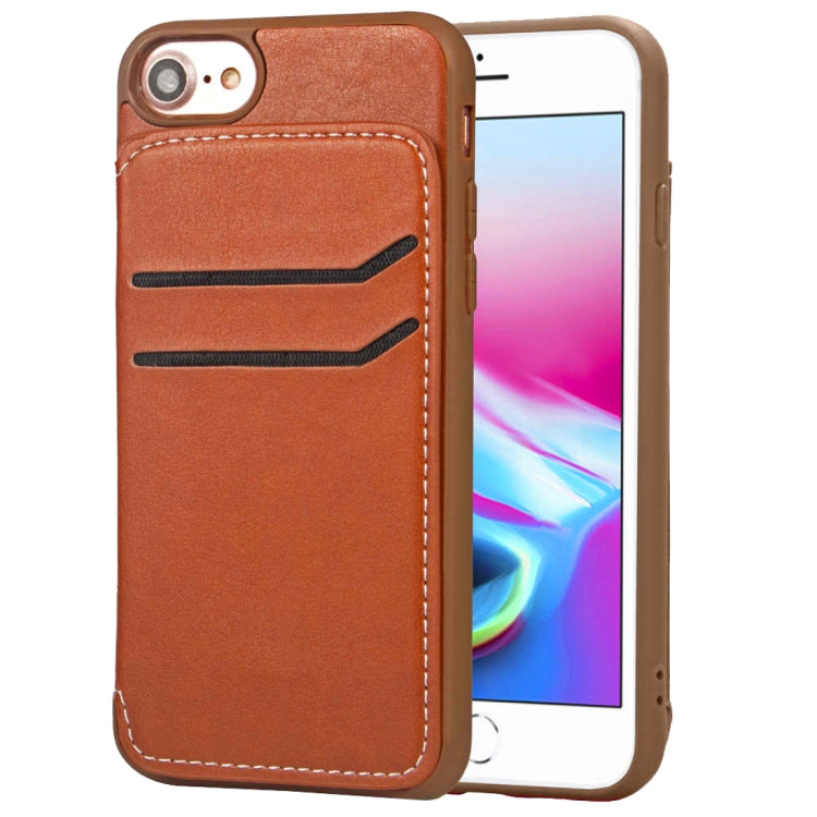 Simple Leather Texture TPU Magnetic Leather Case For iPhone SE 2020 & 8 & 7 & 6, with Holder & Card Slots & Wallet