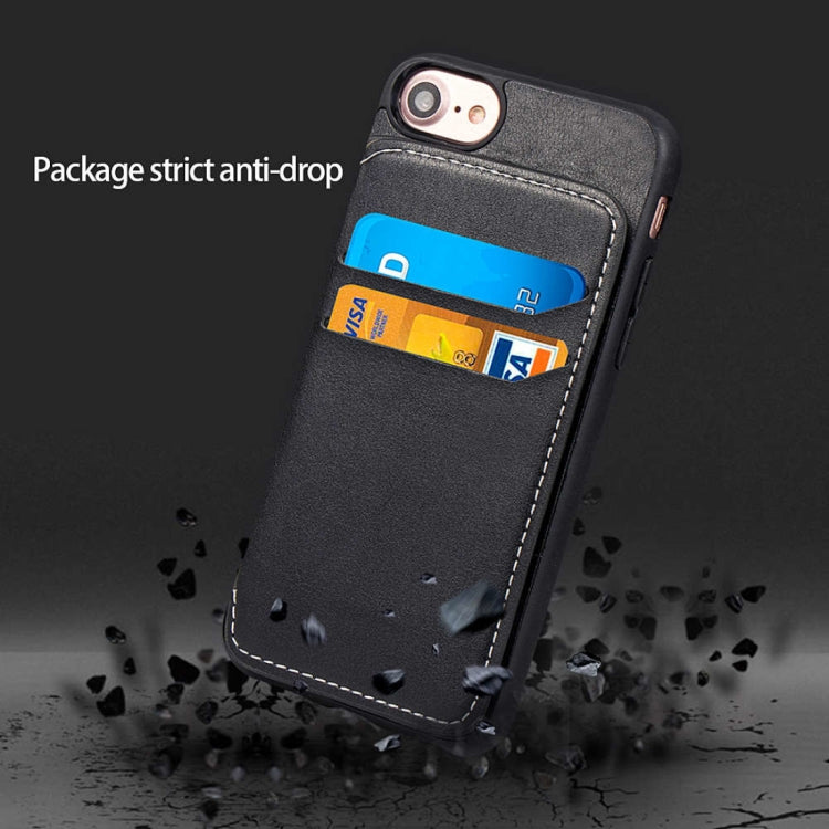 Simple Leather Texture TPU Magnetic Leather Case For iPhone SE 2020 & 8 & 7 & 6, with Holder & Card Slots & Wallet