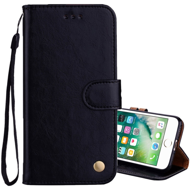 For iPhone SE 2020 & 8 & 7 Business Style Oil Wax Texture Horizontal Flip Leather Case with Holder & Card Slots & Wallet