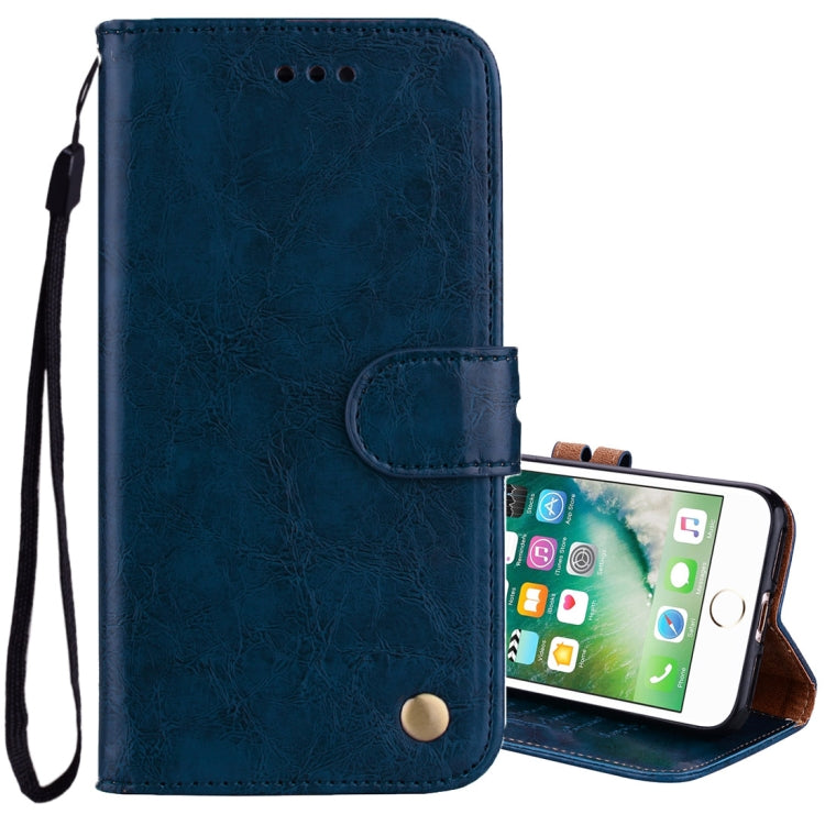 For iPhone SE 2020 & 8 & 7 Business Style Oil Wax Texture Horizontal Flip Leather Case with Holder & Card Slots & Wallet