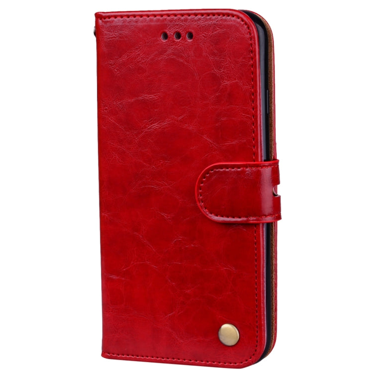 For iPhone SE 2020 & 8 & 7 Business Style Oil Wax Texture Horizontal Flip Leather Case with Holder & Card Slots & Wallet