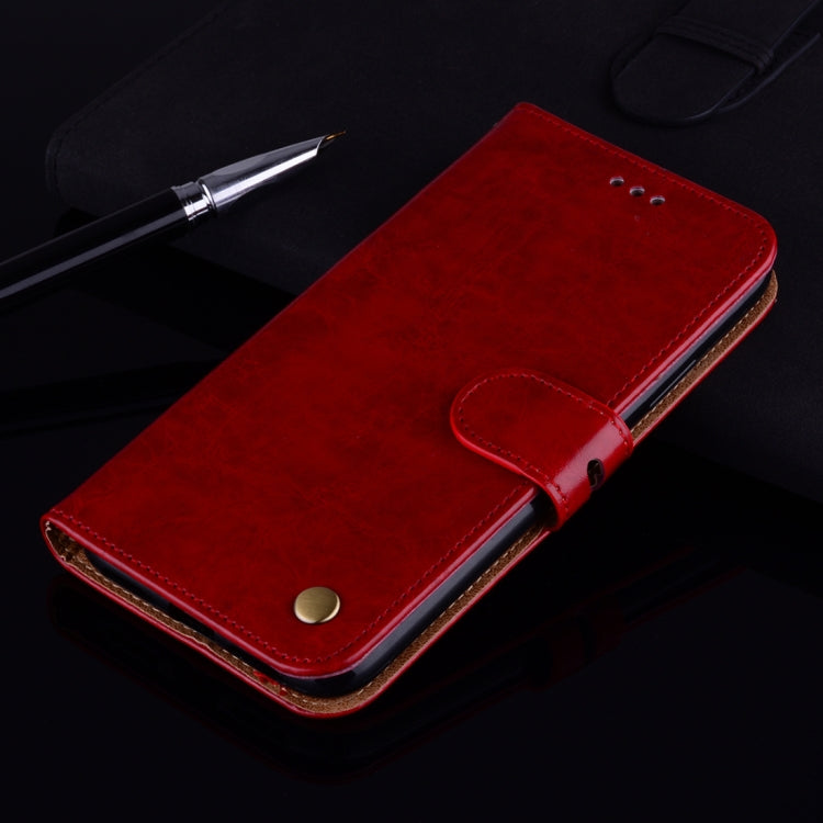For iPhone SE 2020 & 8 & 7 Business Style Oil Wax Texture Horizontal Flip Leather Case with Holder & Card Slots & Wallet
