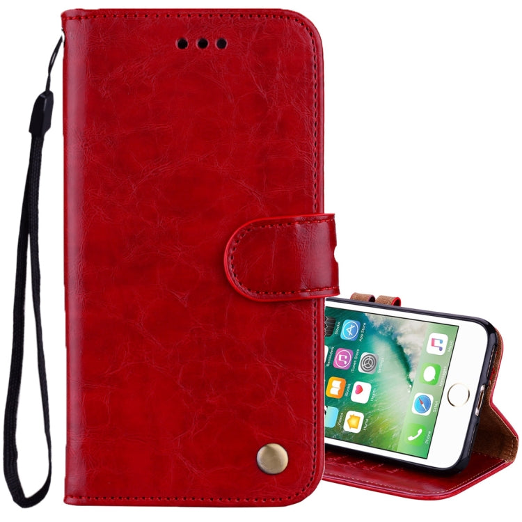 For iPhone SE 2020 & 8 & 7 Business Style Oil Wax Texture Horizontal Flip Leather Case with Holder & Card Slots & Wallet