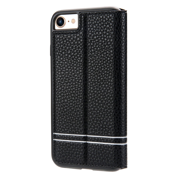 For iPhone SE 2020 & 8 & 7 Litchi Texture Horizontal Flip Leather Case with Holder & Card Slots