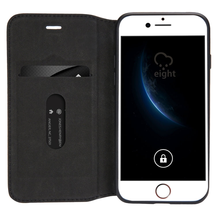 For iPhone SE 2020 & 8 & 7 Litchi Texture Horizontal Flip Leather Case with Holder & Card Slots