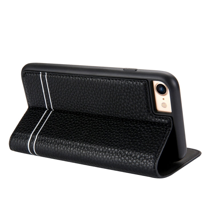 For iPhone SE 2020 & 8 & 7 Litchi Texture Horizontal Flip Leather Case with Holder & Card Slots