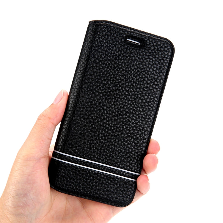 For iPhone SE 2020 & 8 & 7 Litchi Texture Horizontal Flip Leather Case with Holder & Card Slots