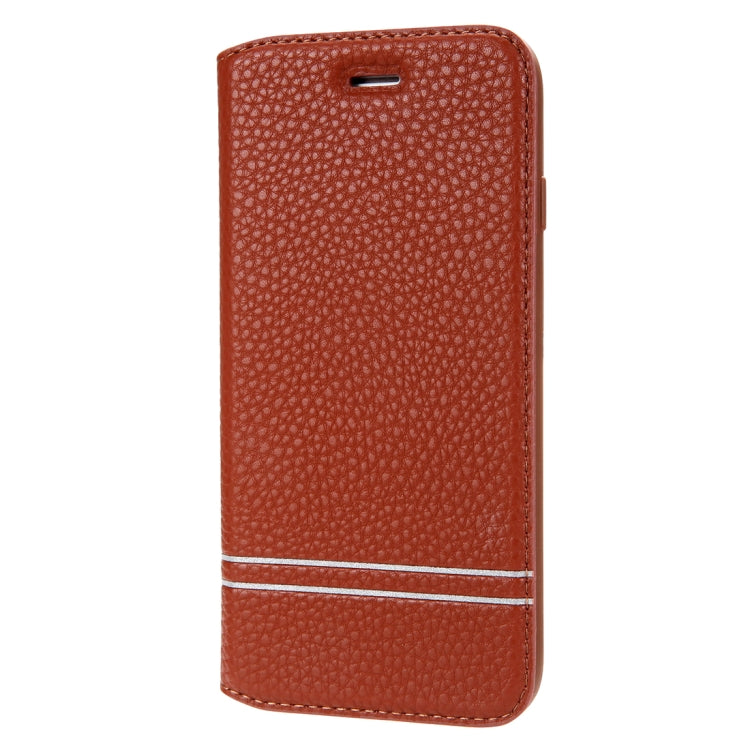 For iPhone SE 2020 & 8 & 7 Litchi Texture Horizontal Flip Leather Case with Holder & Card Slots