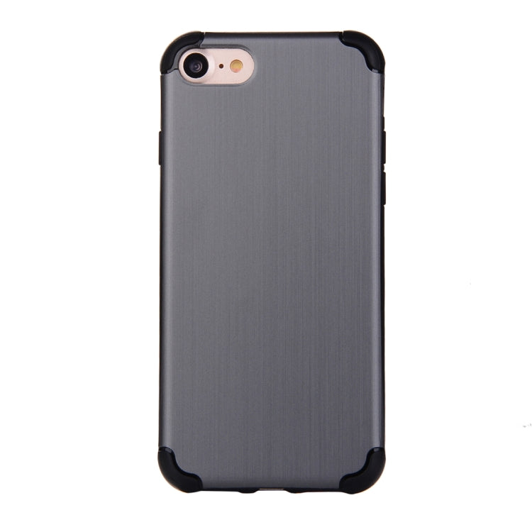 For iPhone SE 2020 & 8 & 7 Brushed Texture TPU Dropproof Protective Back Cover Case