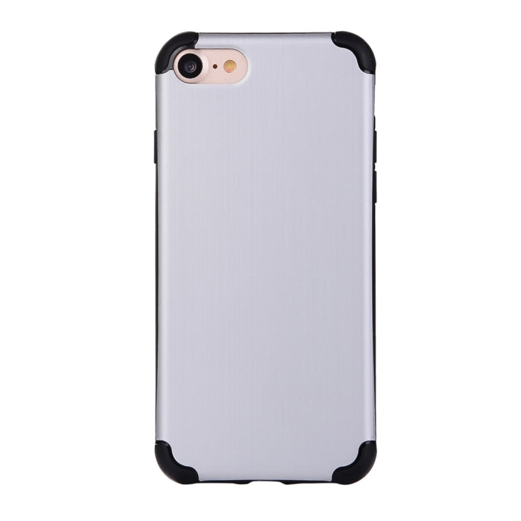 For iPhone SE 2020 & 8 & 7 Brushed Texture TPU Dropproof Protective Back Cover Case